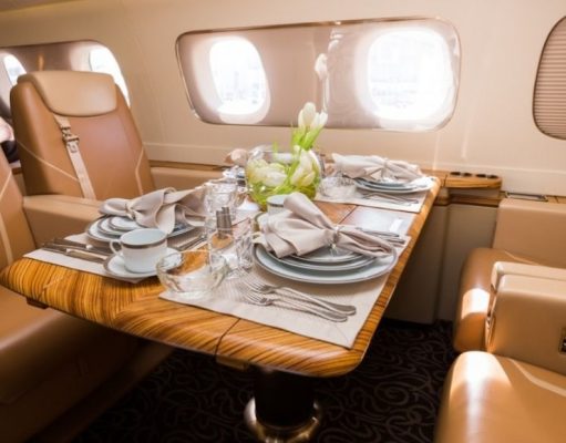 Arte culinario a bordo de un jet