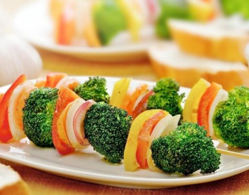 Brochetas vegetarianas