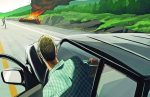 El auto en llamas Revista Selecciones