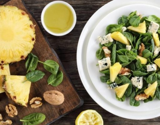 Ensalada de ananá y queso cottage
