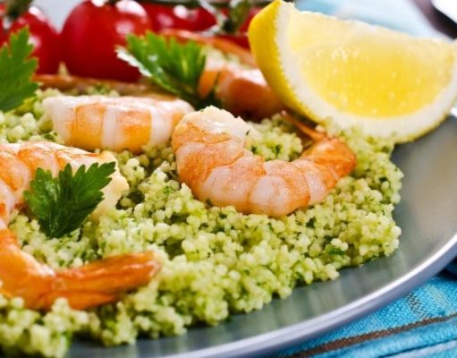 Ensalada de cuscús y camarón