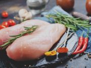 Receta de pollo en salsa de mandarina y risotto de hongos