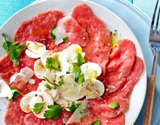 Receta navideña: Carpaccio con champiñones