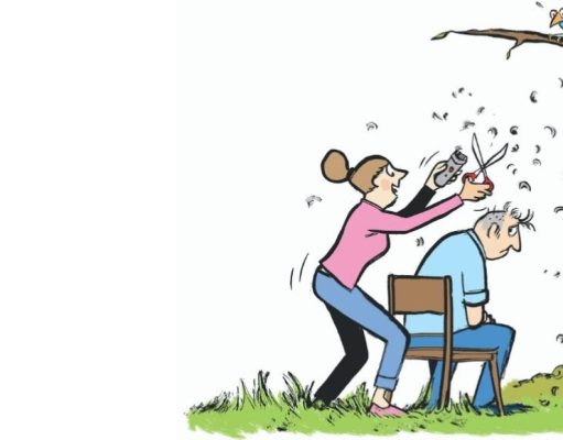 Humor: le cortó el pelo a su marido tras ver un tutorial de 5 minutos