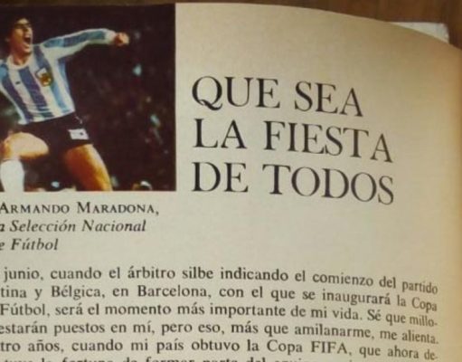 Junio 1982: 5 citas que Diego A. Maradona nos dejó para recordar
