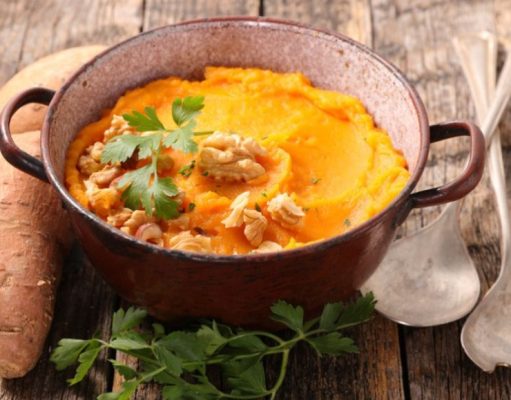 Puré de batatas con jengibre y naranja