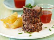 Solomillo de cerdo a la pimienta con salsa barbacoa