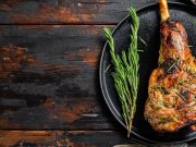 Solomillo de cordero con jugo de naranja