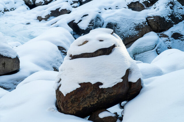 Caras en la nieve