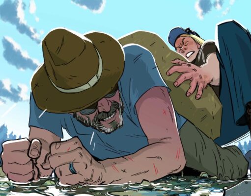 Atrapado bajo una roca de 300 kilos